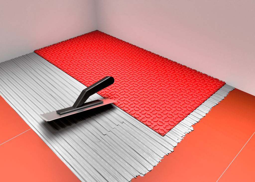 Installation of Warmup's DCM-PRO Fleece-Backed Membrane over Ultralight Insulation Boards