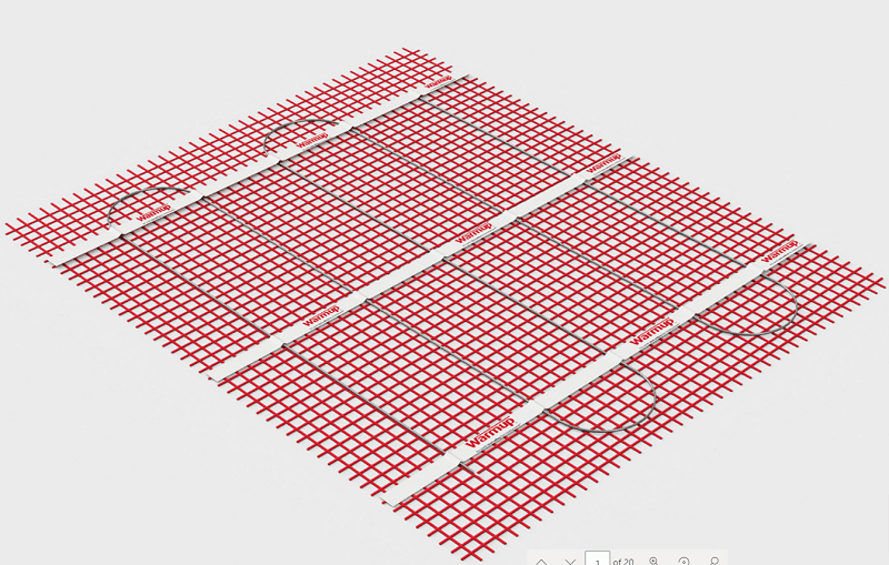 Warmup's DWM StickyMat Heater for use in a Home Office