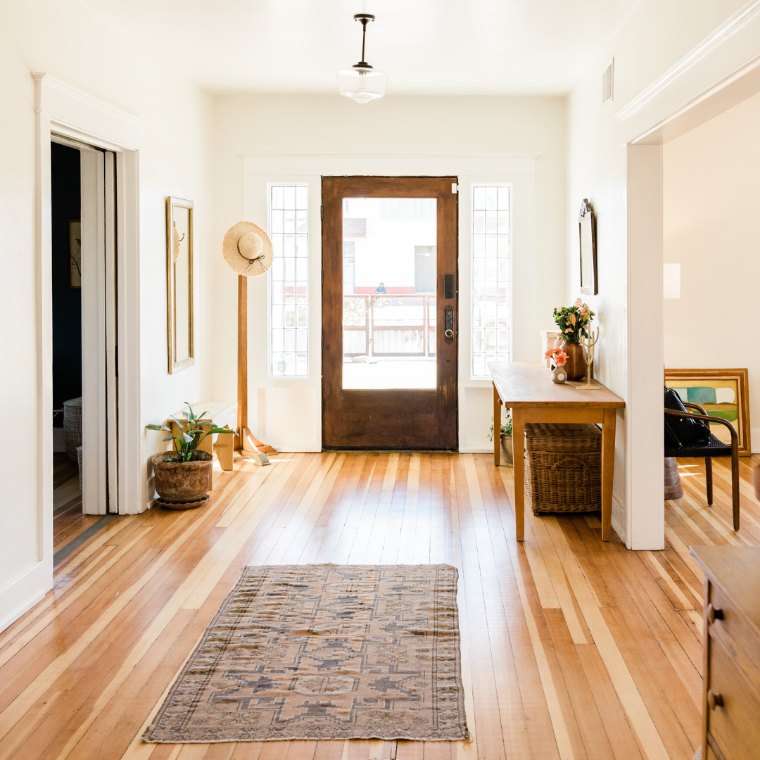Radiant floor heating in an entryway